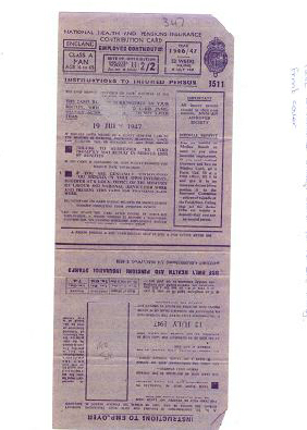 outside of a National Health and Pension Contribution Card